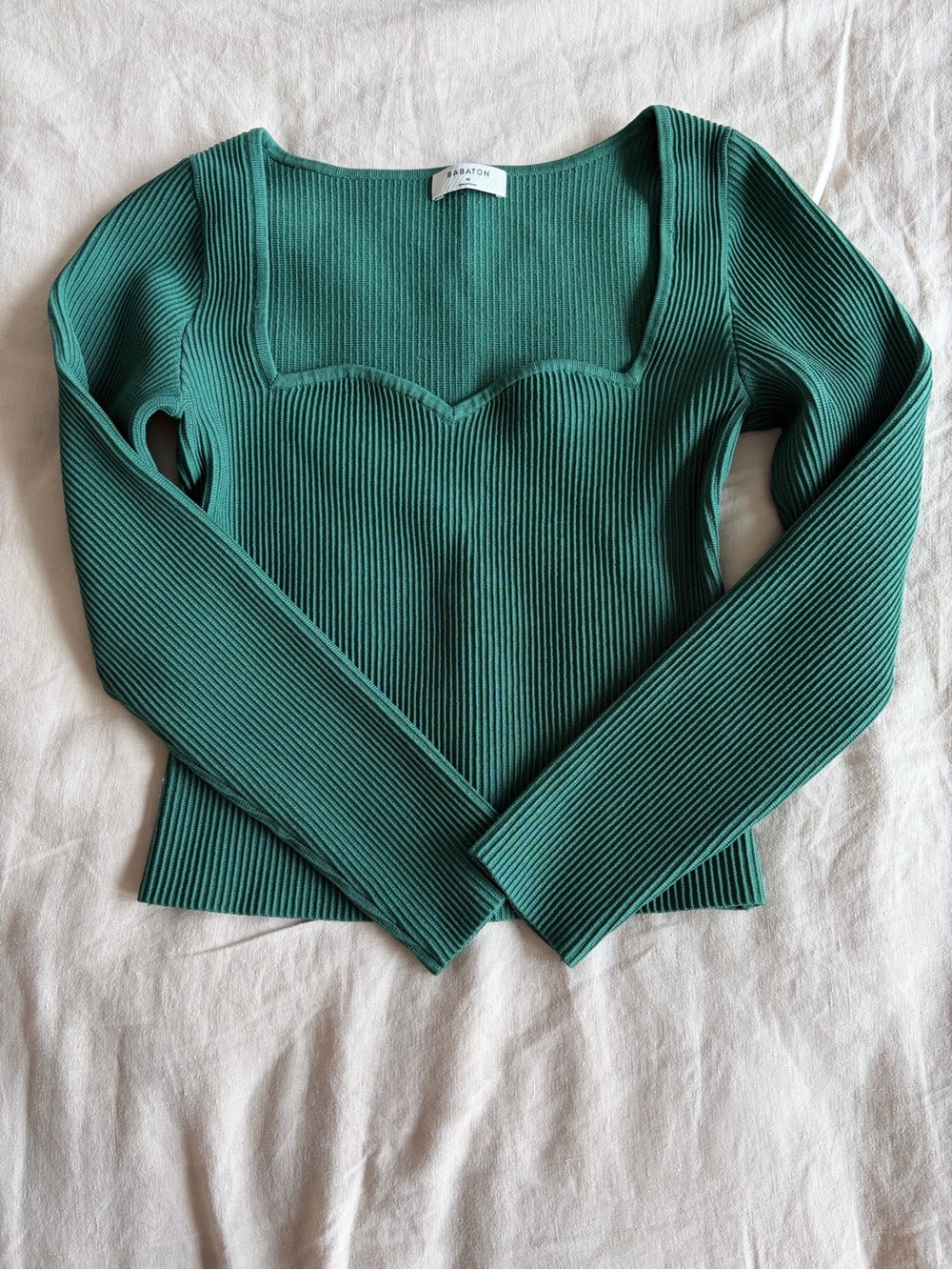 Aritzia Sweetheart Neck Long Sleeve Top